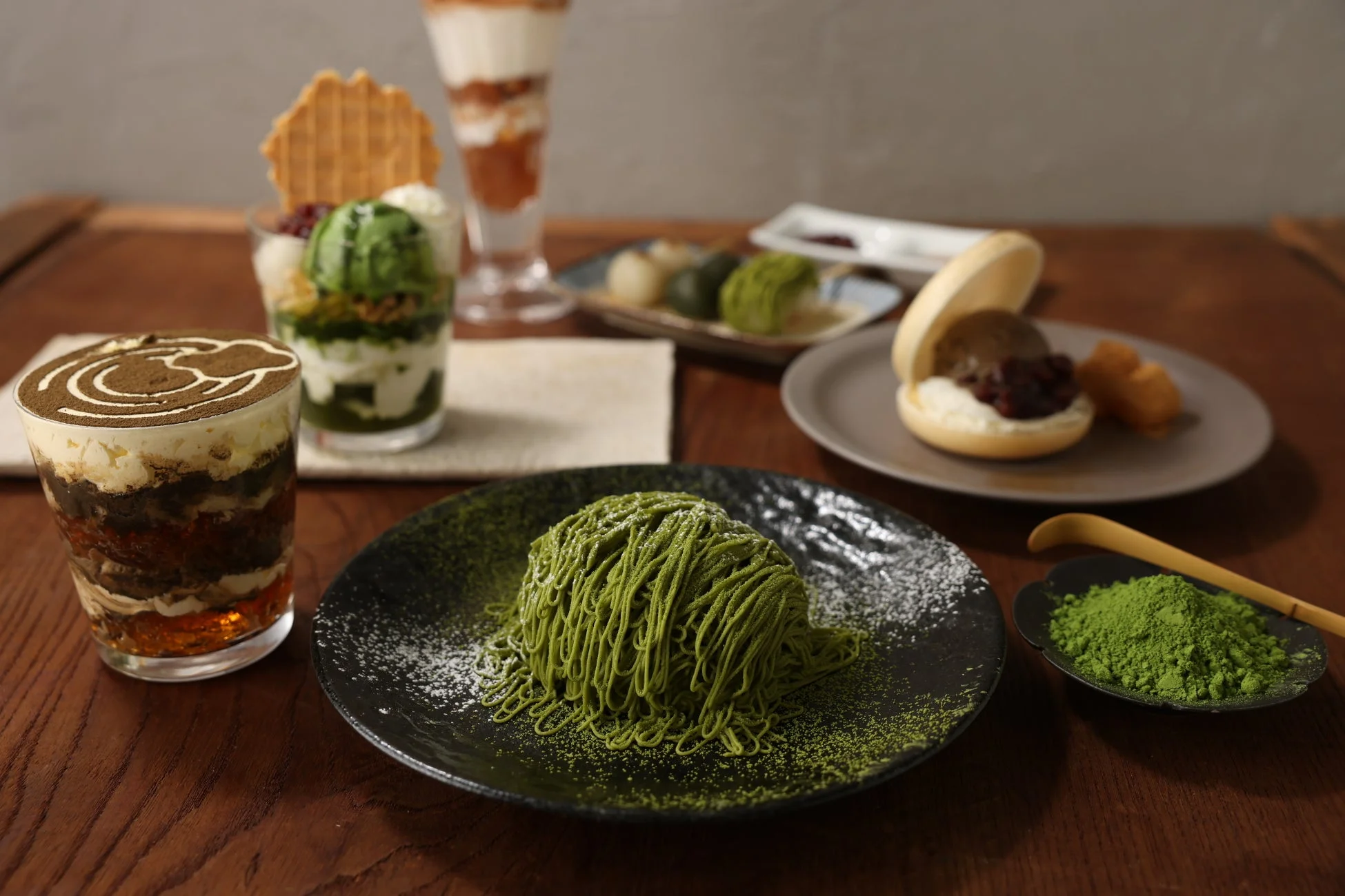 抹茶スイーツの盛り合わせ