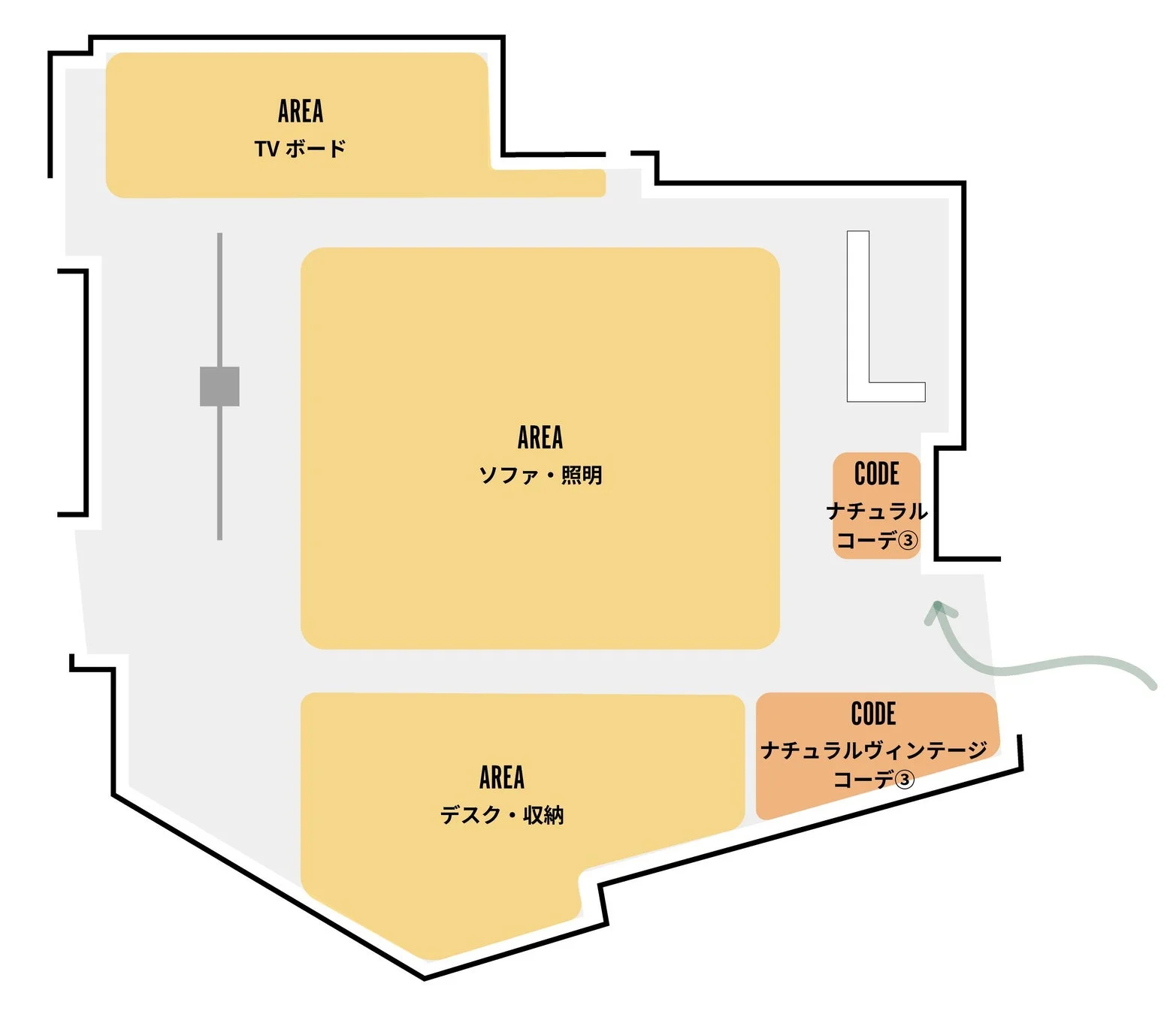 間取り図、コーディネート