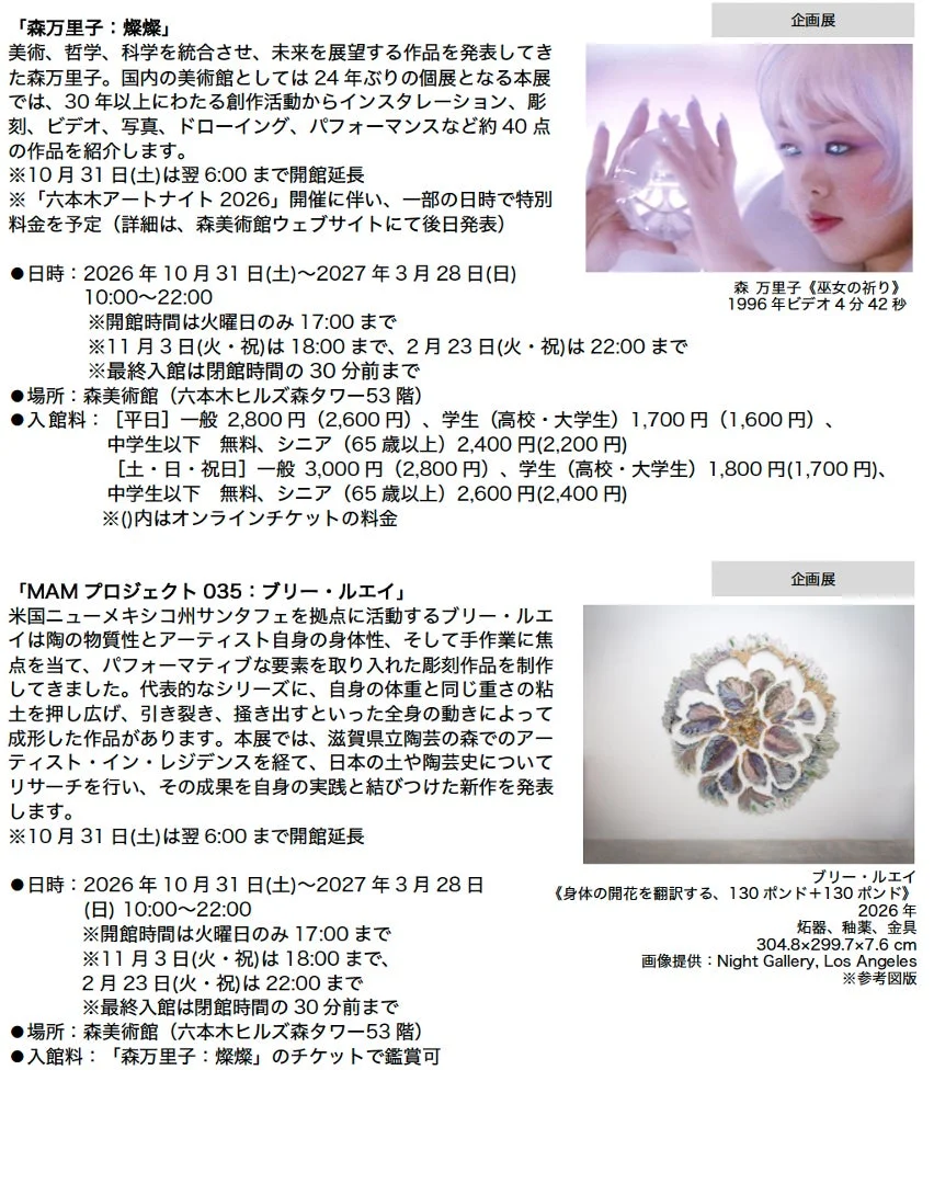 森美術館の企画展