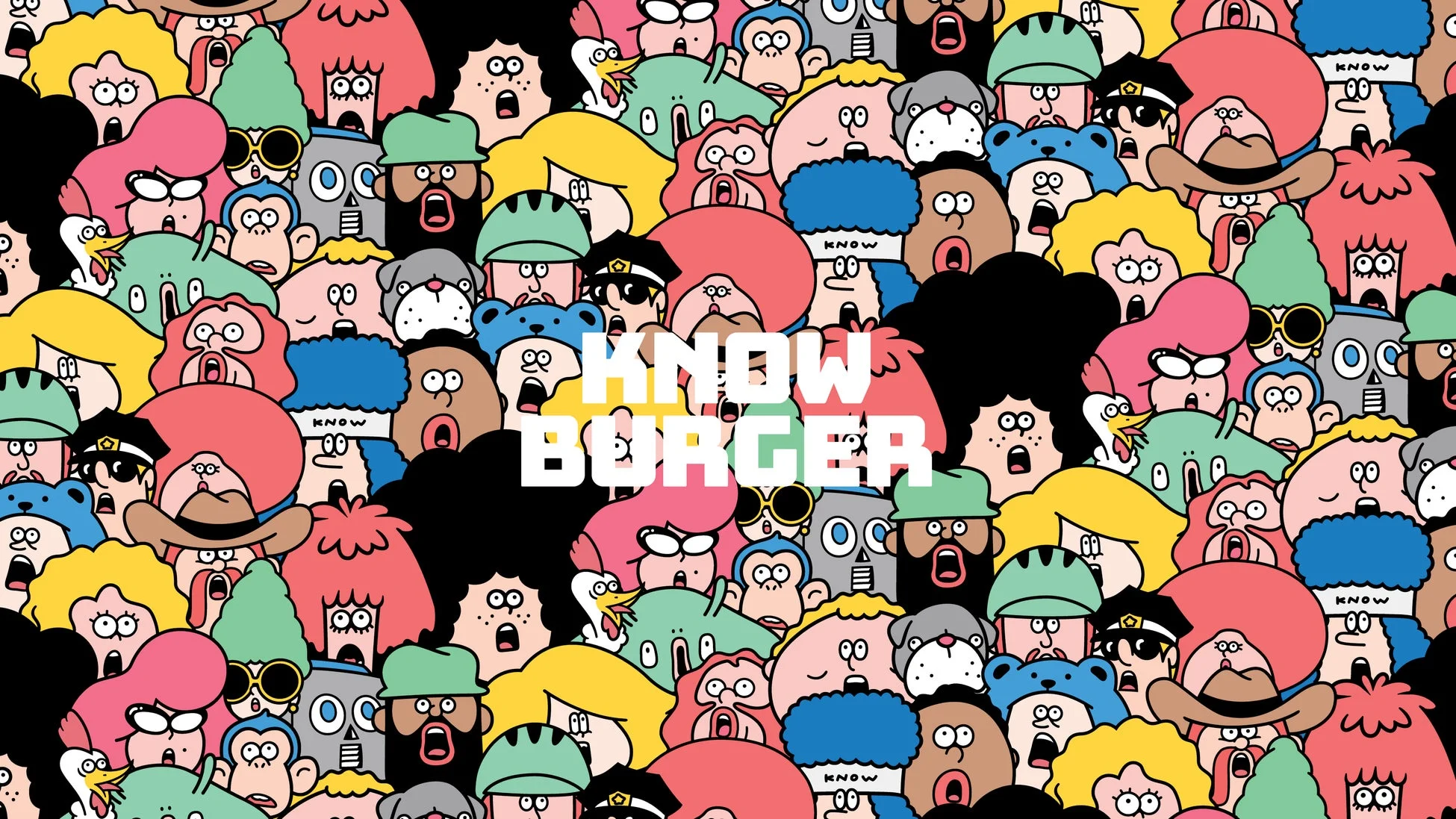 KNOW BURGERのキャラクターイラスト