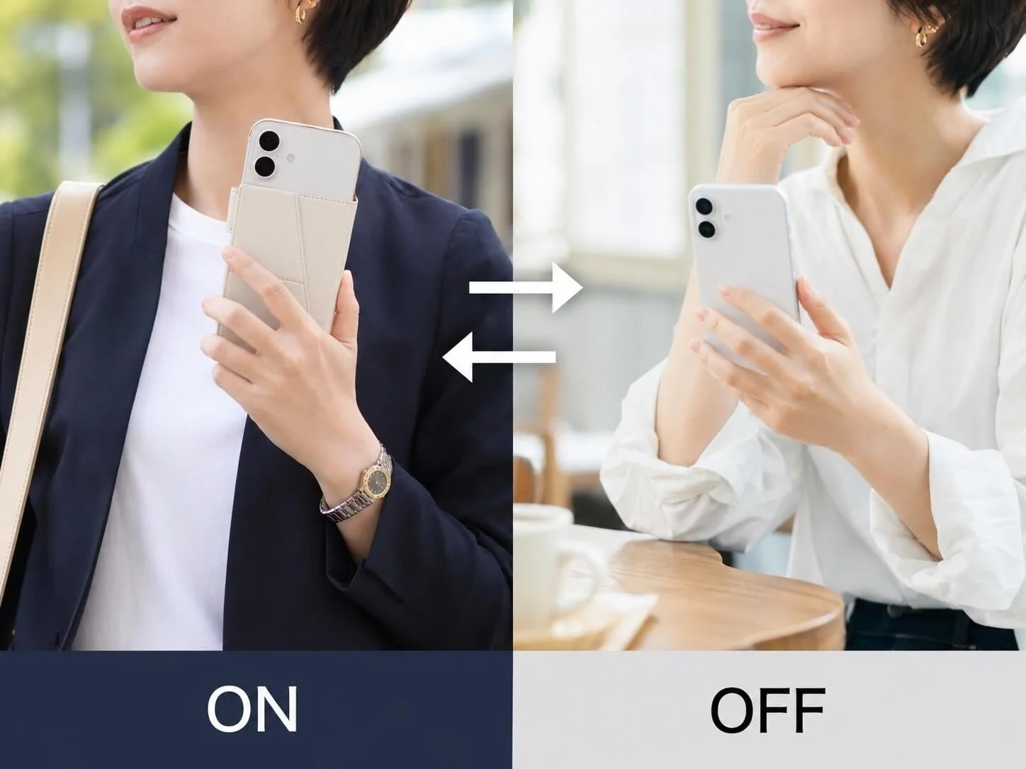 マグネットで約0.5秒の着脱