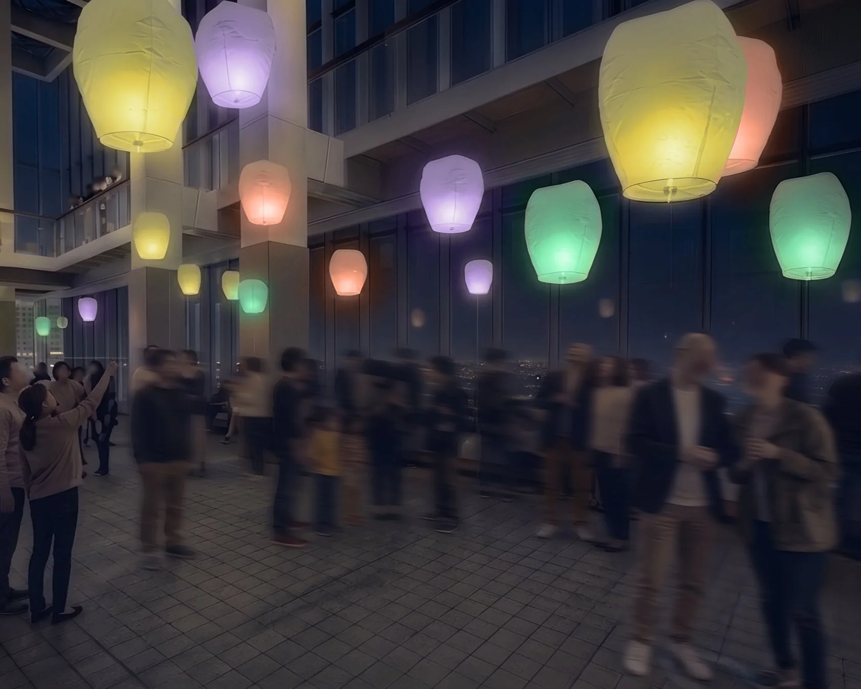 天空のLIGHT FESTIVALの様子