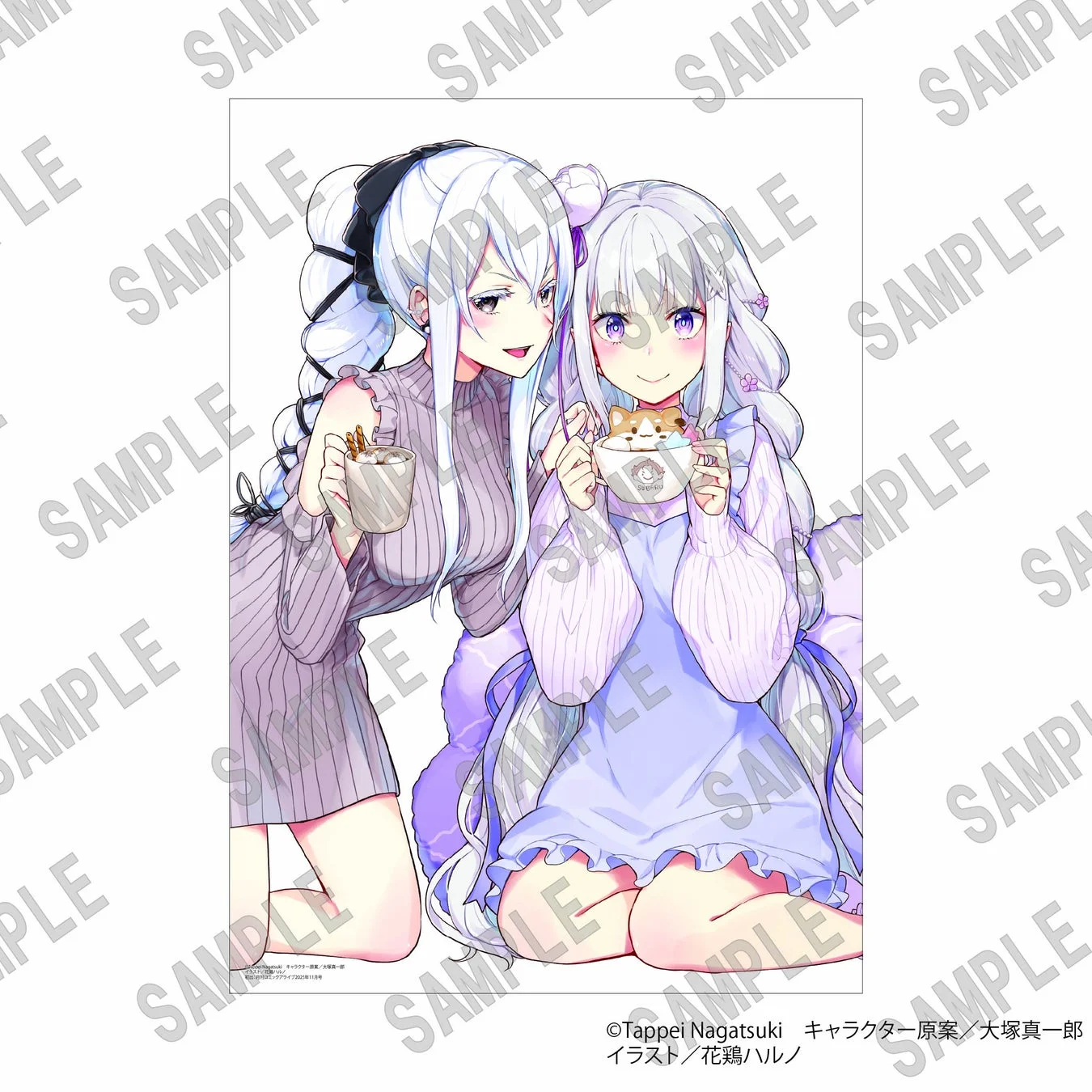 Re:ゼロから始める異世界生活 B2タペストリー エミリア&エキドナ