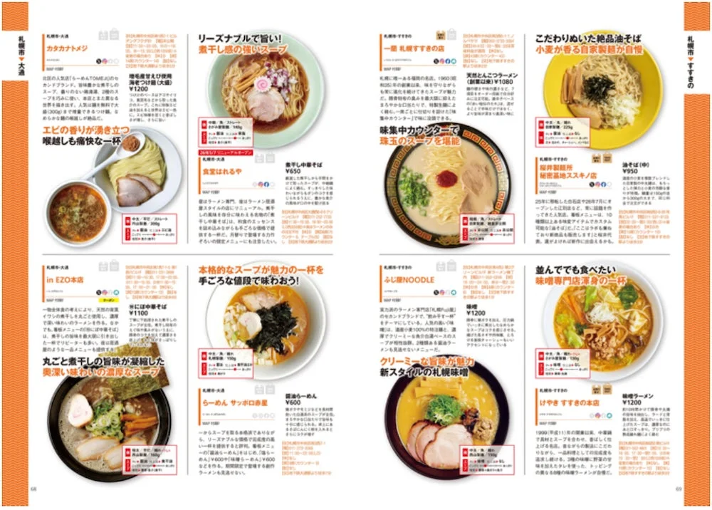 札幌のラーメン店紹介ページイメージ