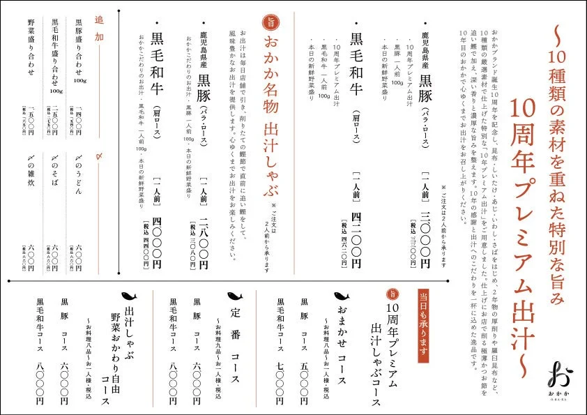メニュー詳細
