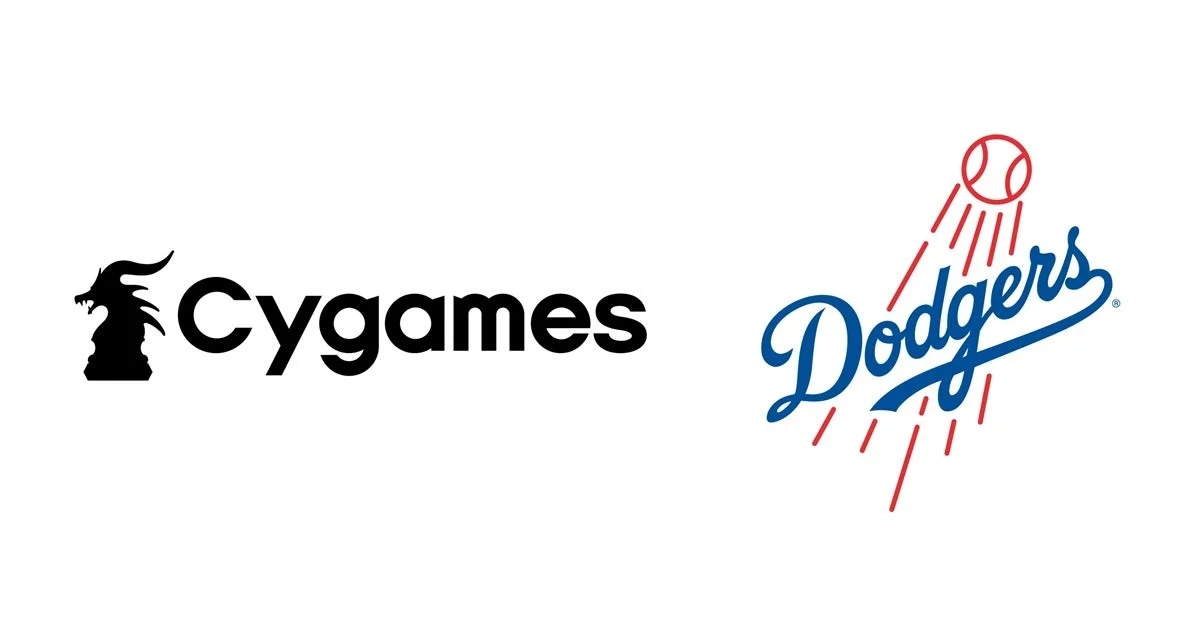 Cygamesとドジャースのロゴ