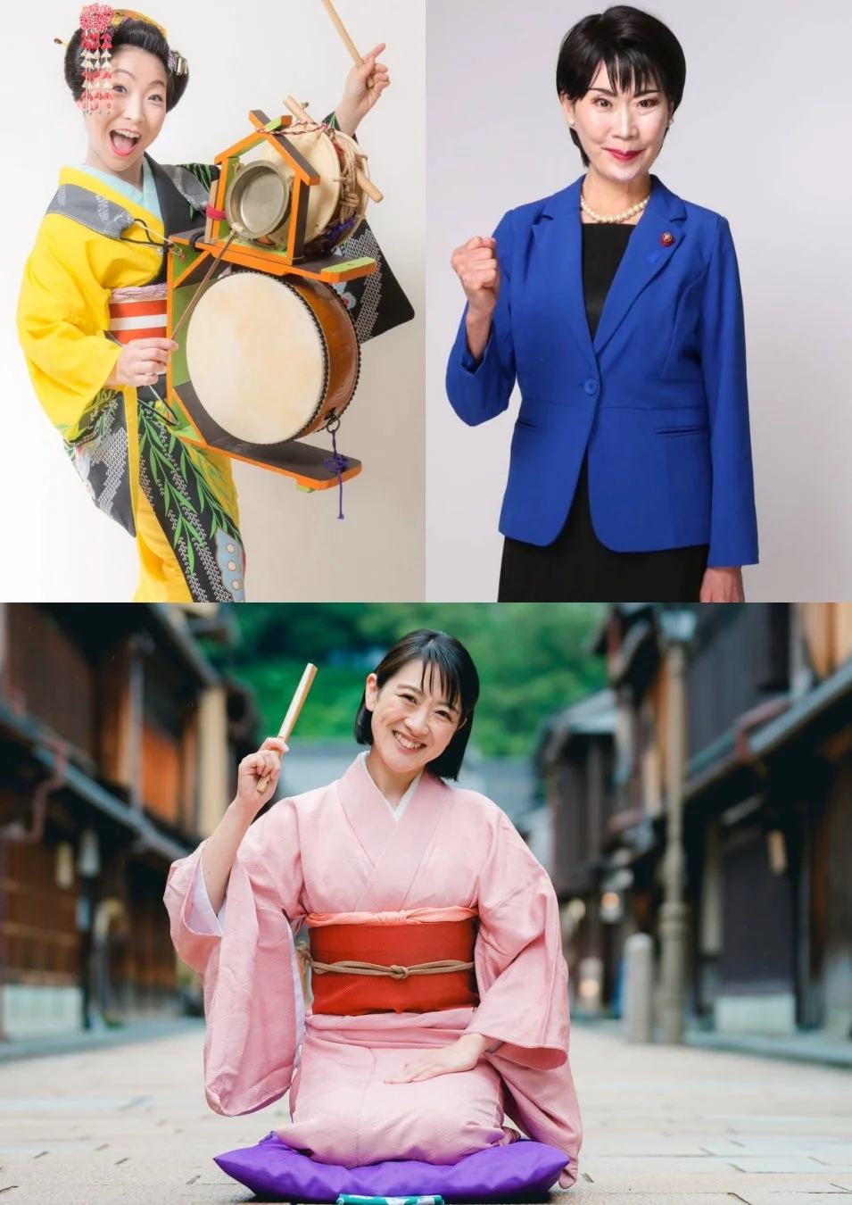着物姿の日本人女性のポートレート