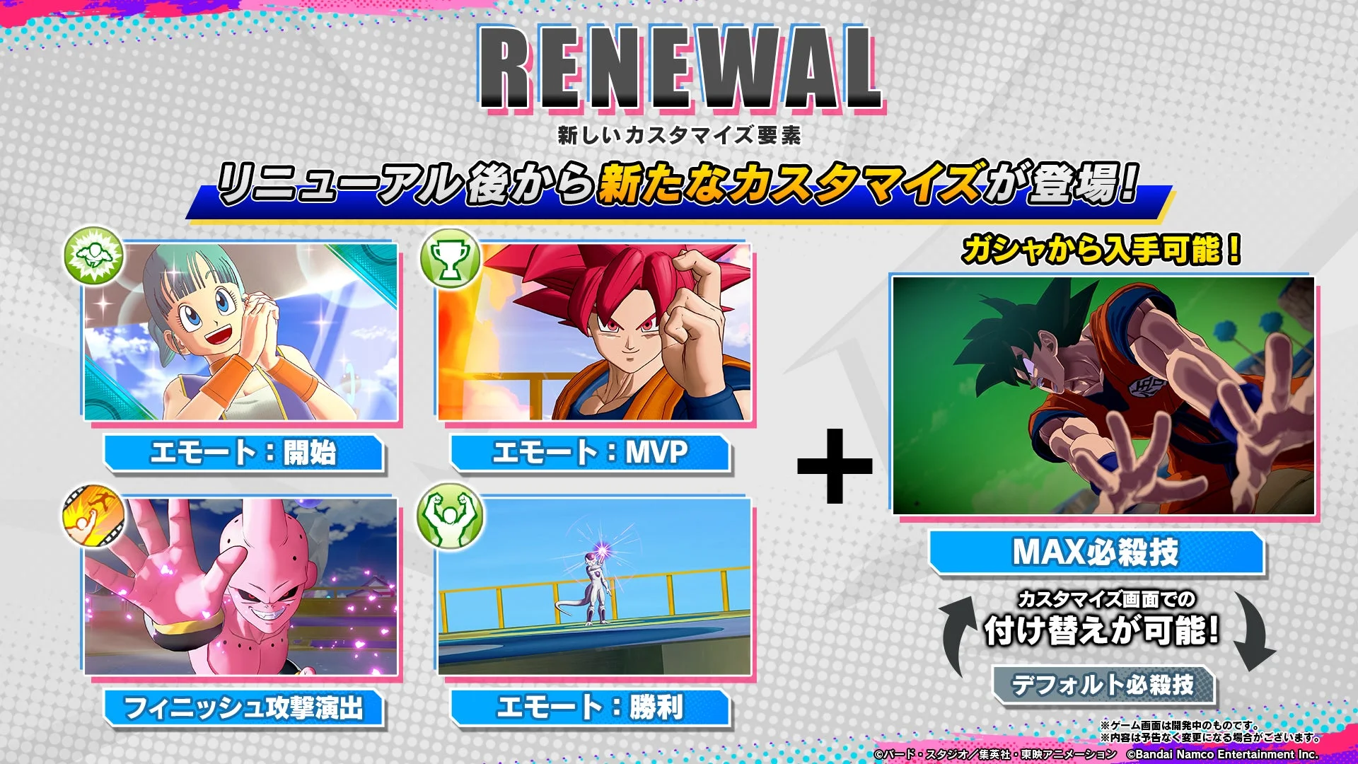 RENEWAL 新しいカスタマイズ要素