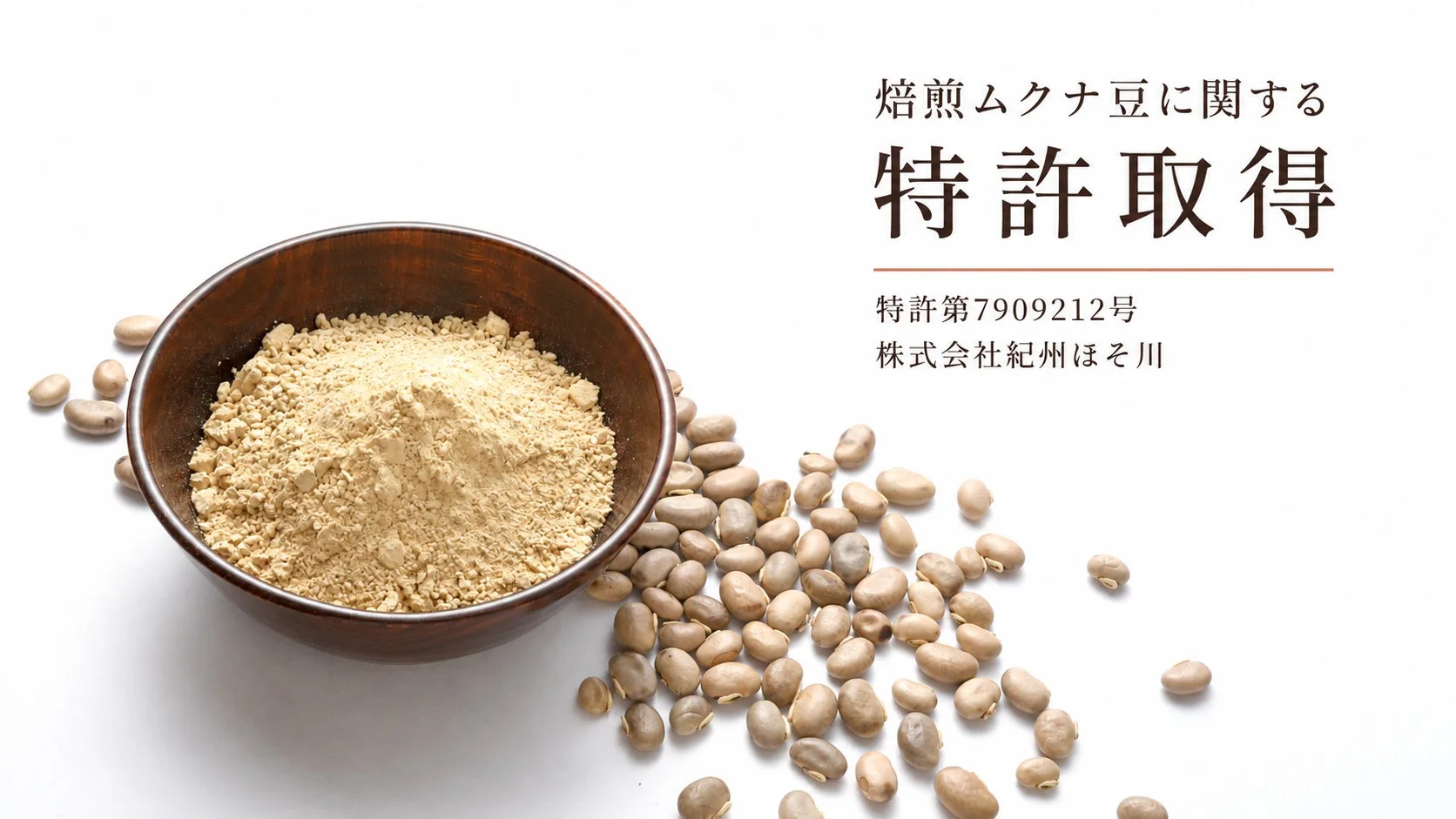 焙煎ムクナ豆に関する特許取得