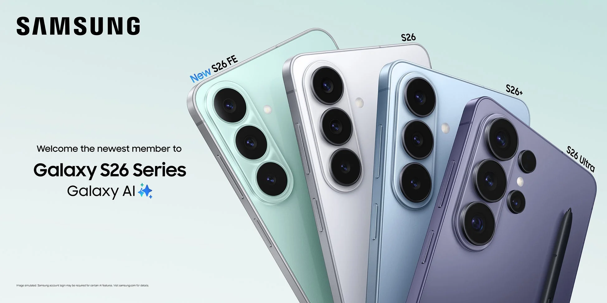 Galaxy S26シリーズの新製品プロモーション画像
