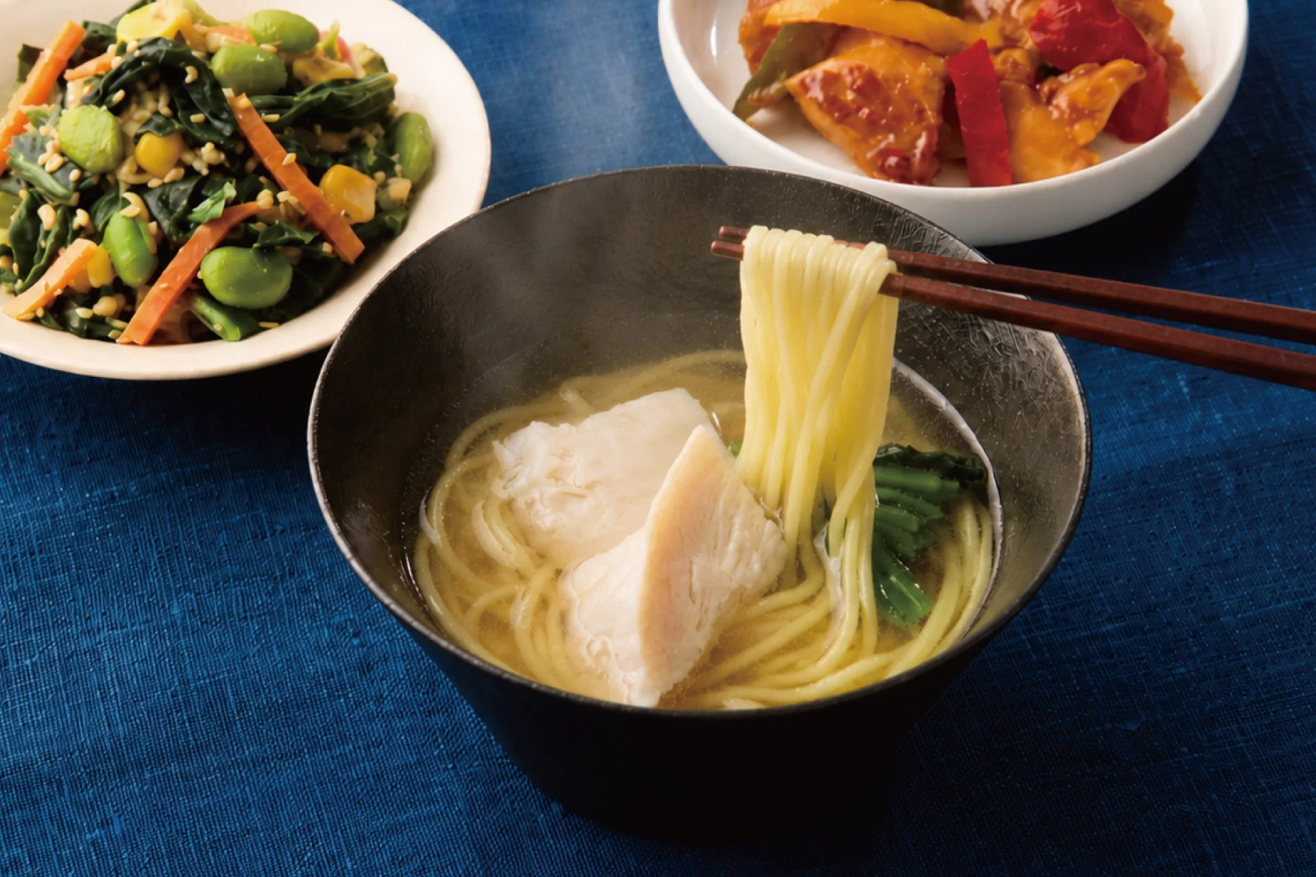 生姜香る海鮮だしの鶏塩ラーメンセット