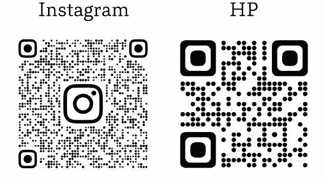 InstagramとHPのQRコード