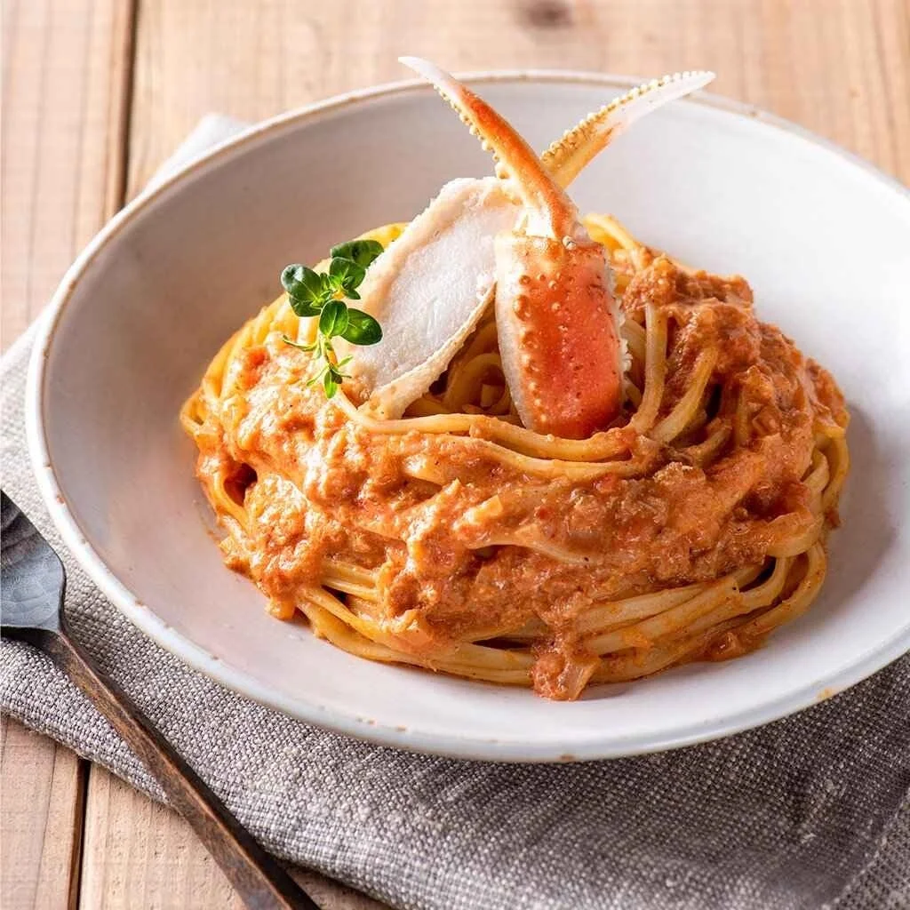 カニのトマトクリームパスタ