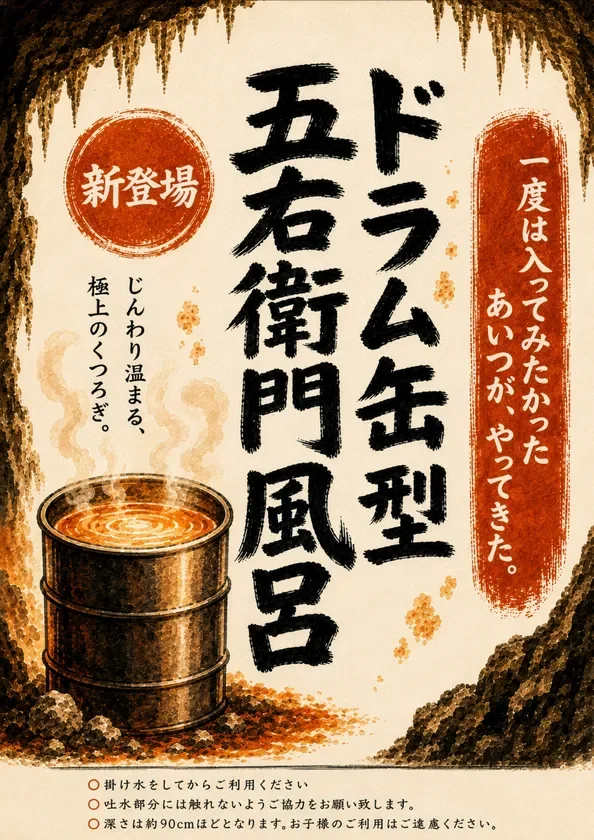 ドラム缶型 五右衛門風呂