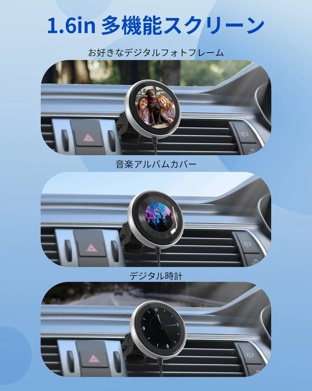 多機能スクリーン表示のクローズアップ