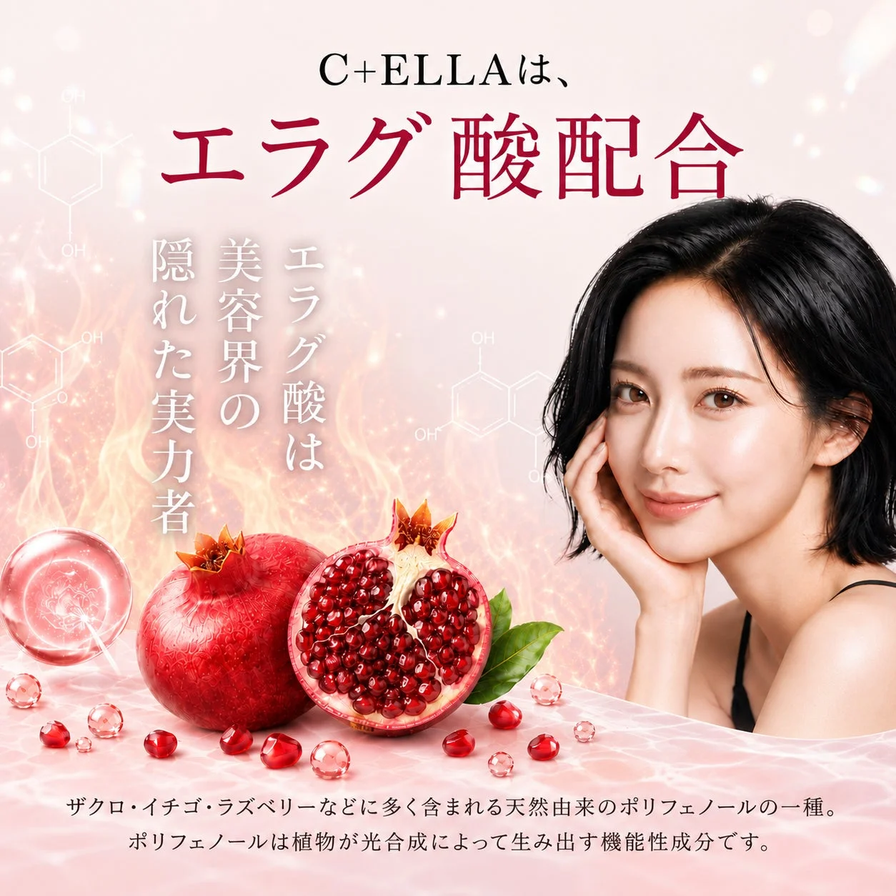 C+ELLAは、エラグ酸配合