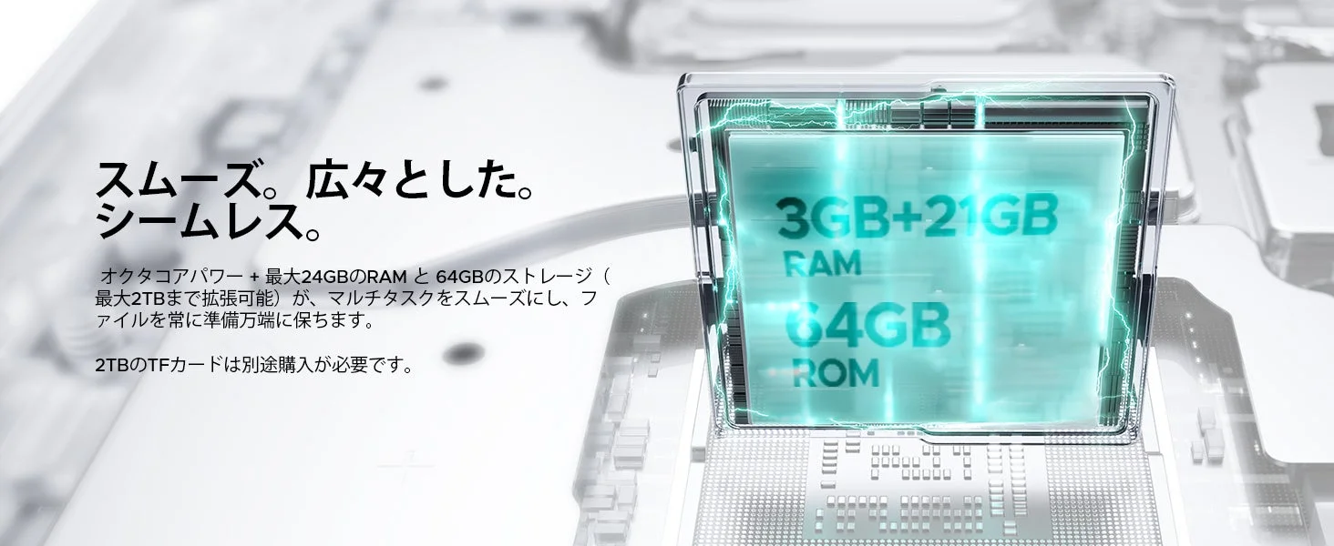 大容量RAMとストレージでマルチタスクも快適