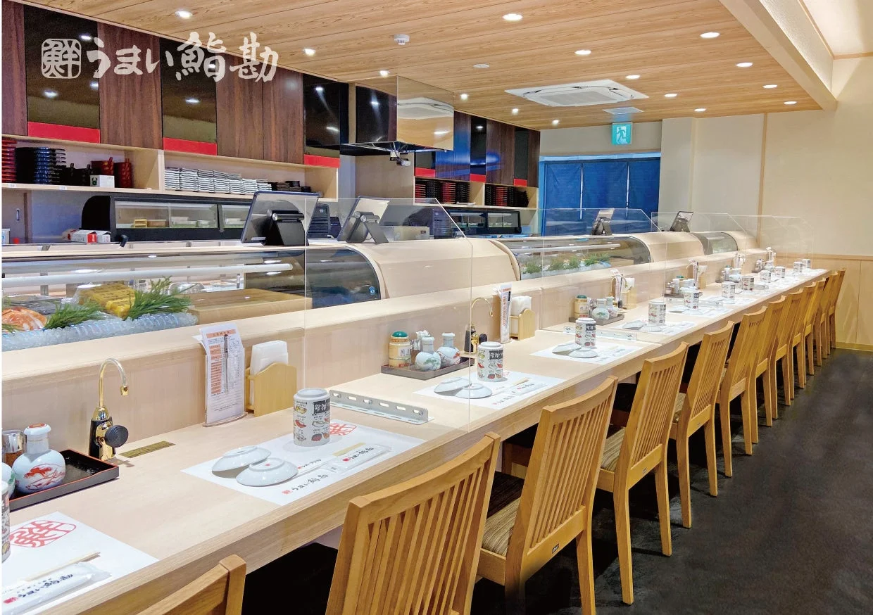 うまい鮨勘 店内カウンター席