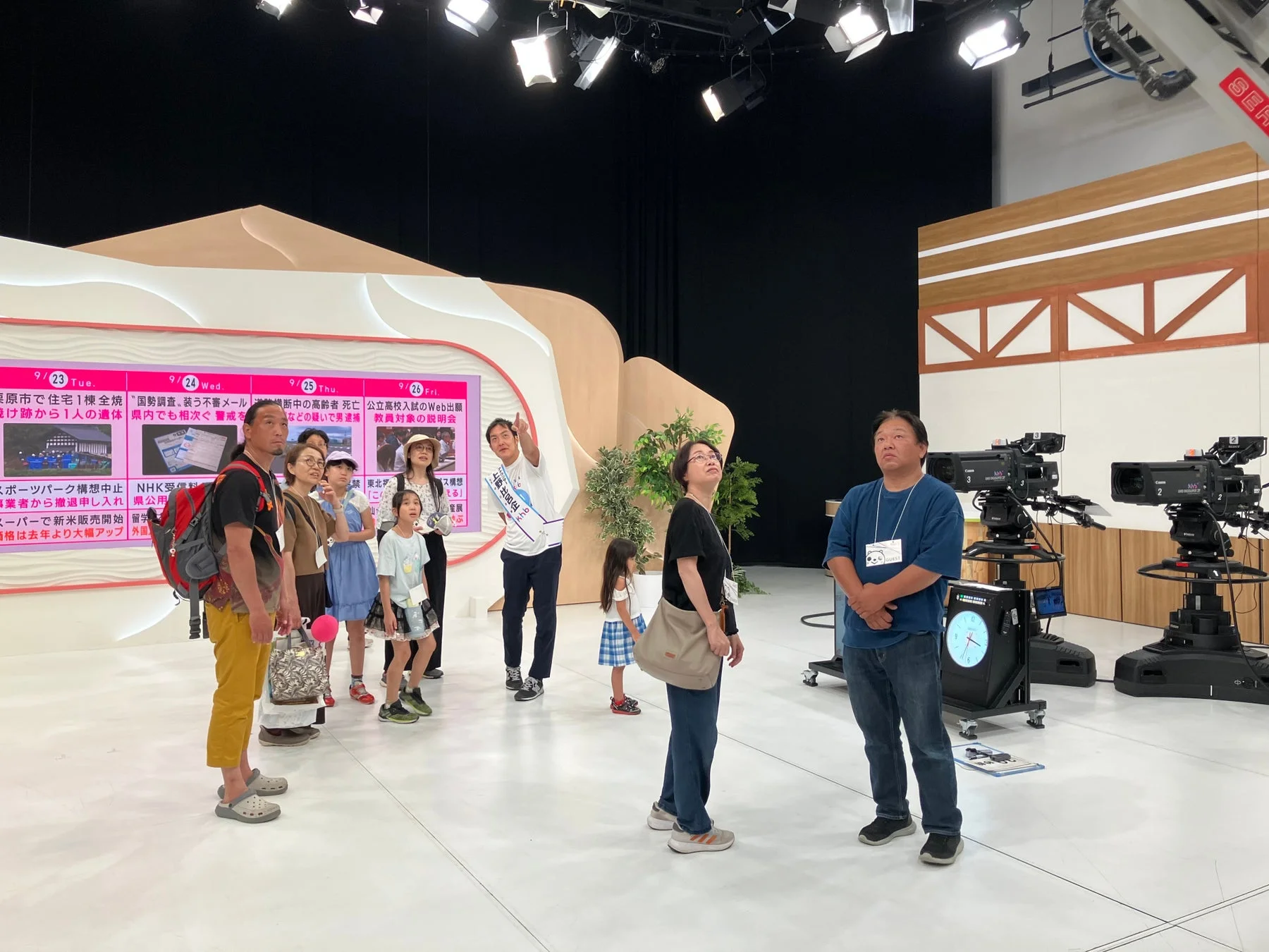 テレビ局見学ツアー内部
