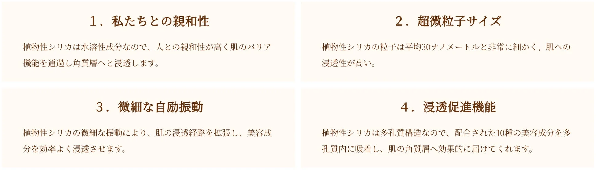 植物性シリカの4つの特徴