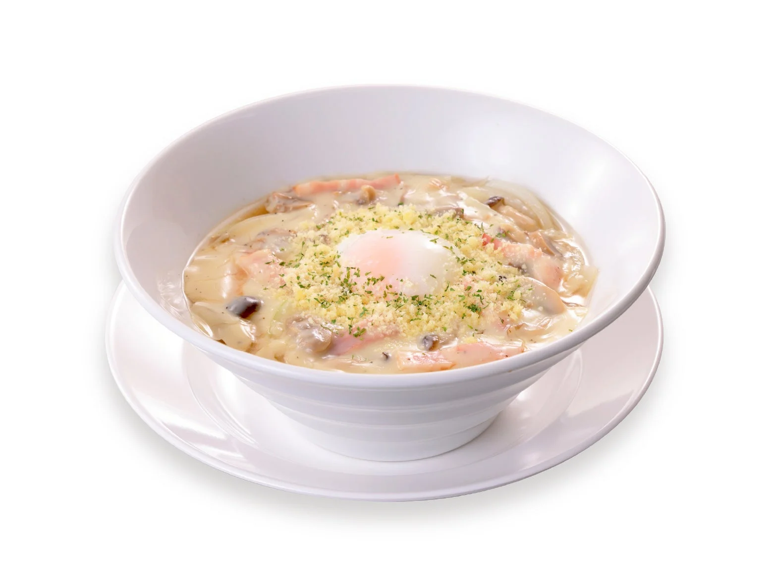 濃厚クリーミーカルボ醤油らーめん 温玉添え