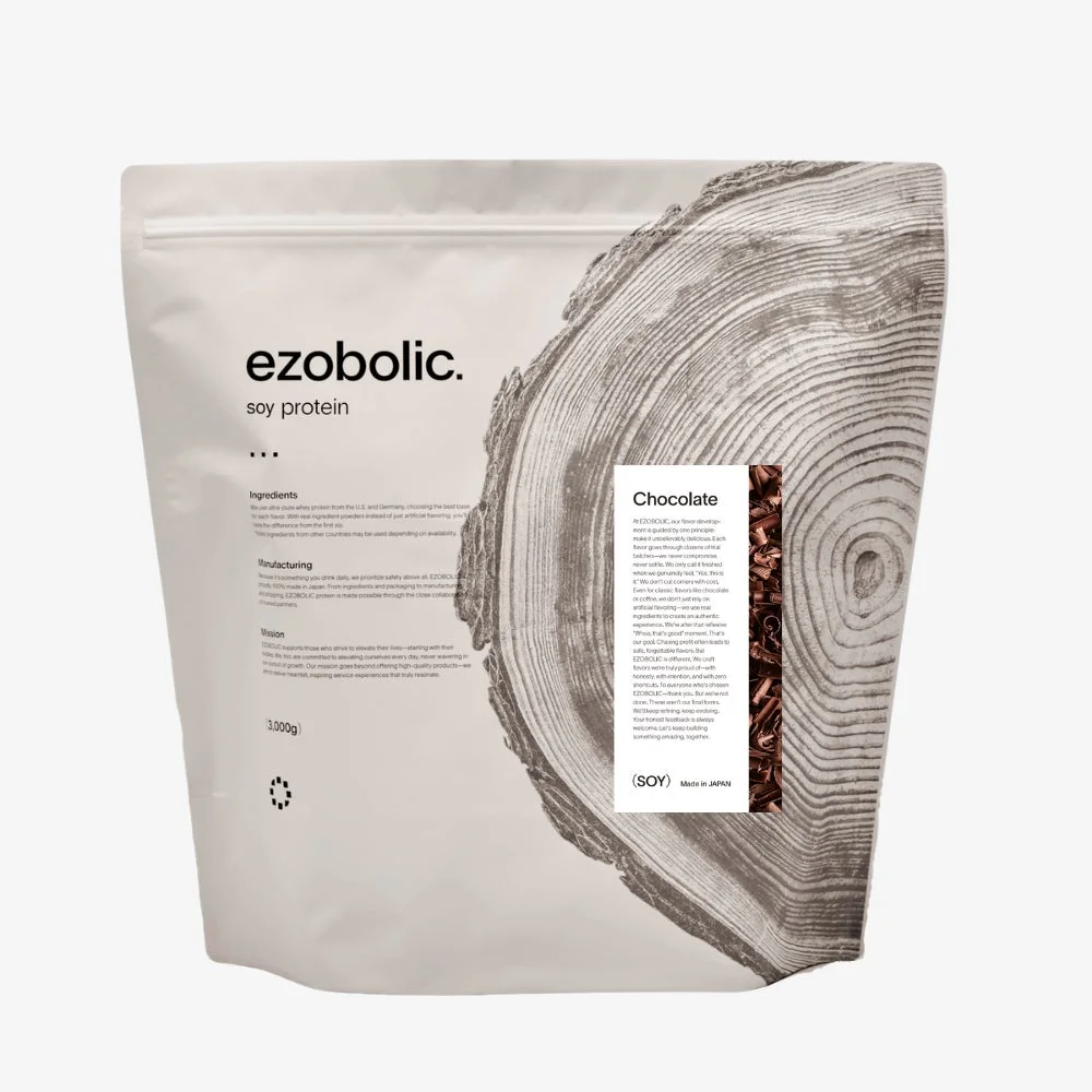 ezobolicブランドのチョコレート味ソイプロテイン