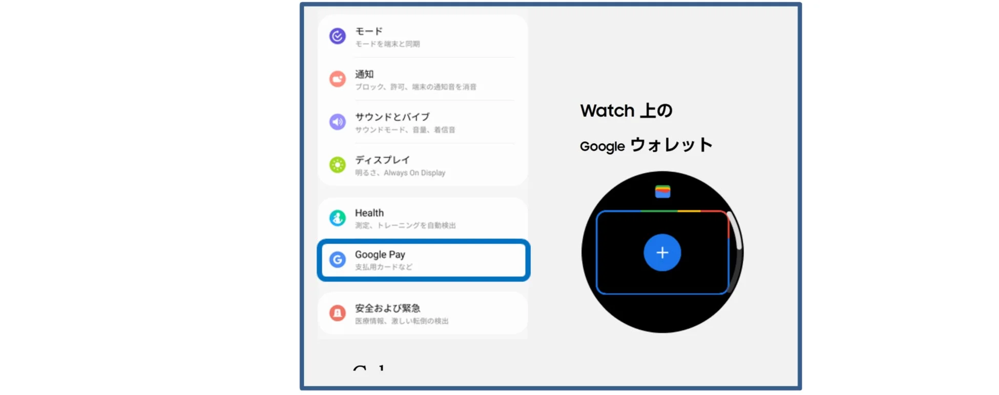 Google Pay設定画面