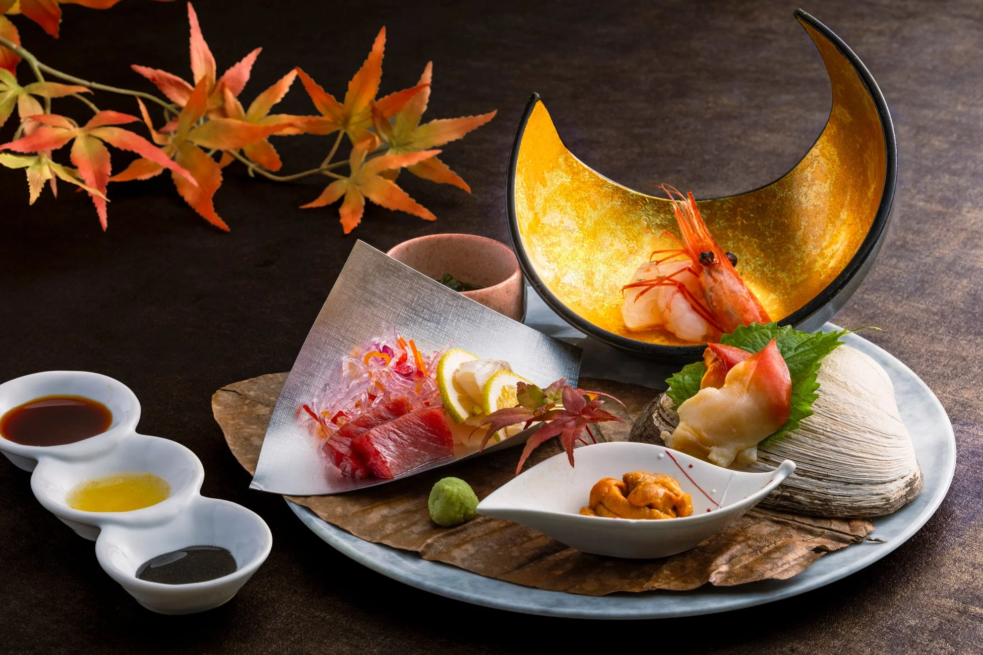 美しい盛り付けの日本料理