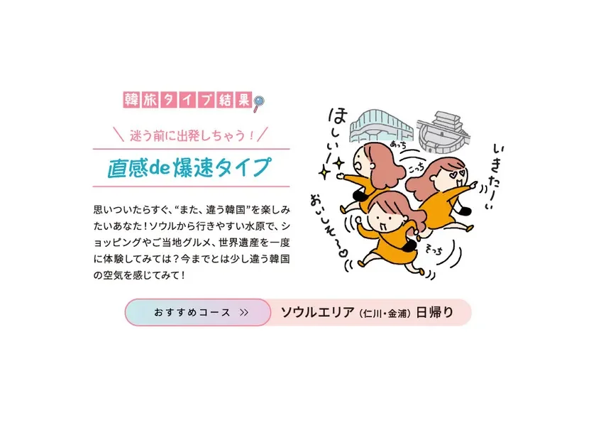 韓国旅行タイプ診断のイメージ