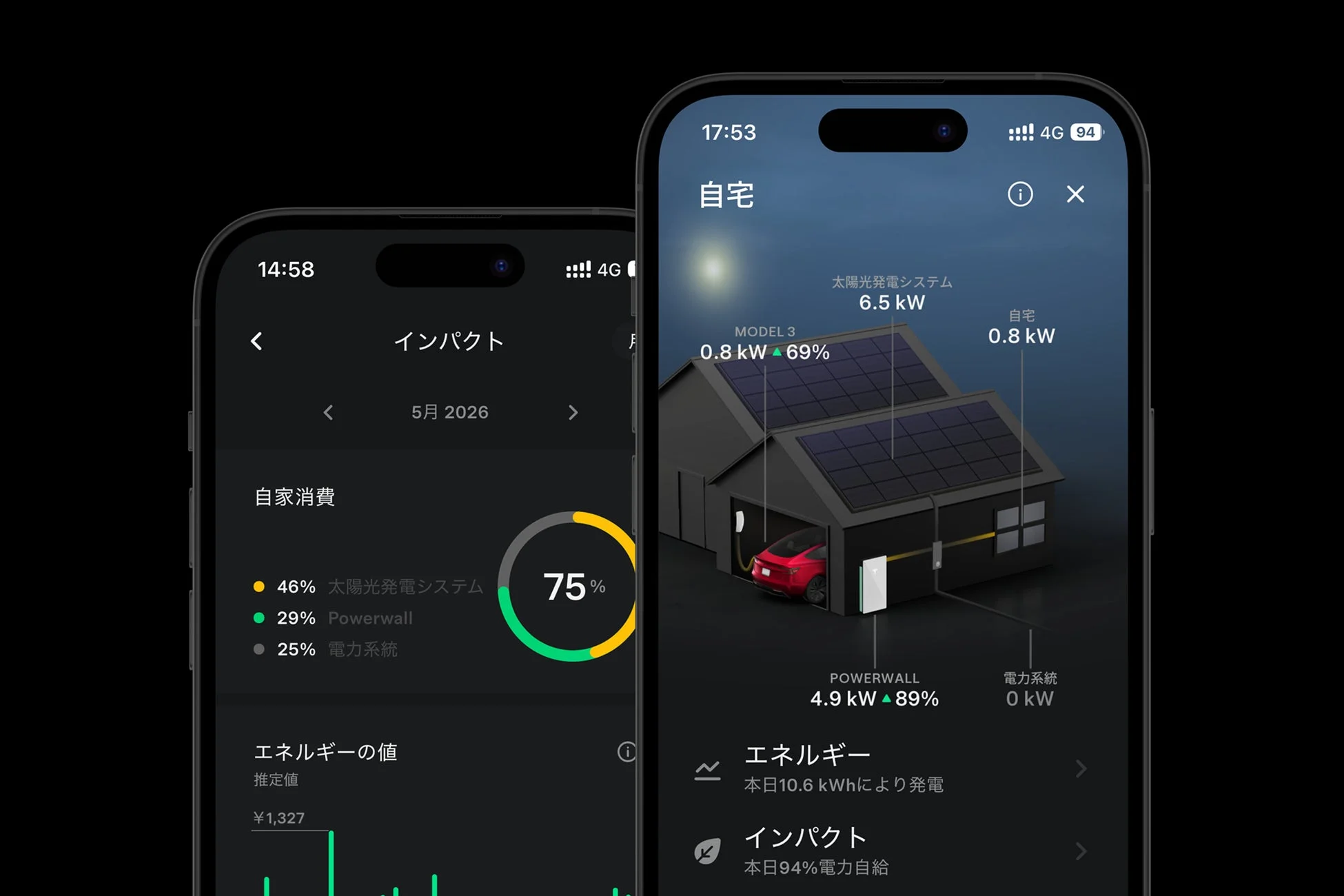 Tesla App 画面1