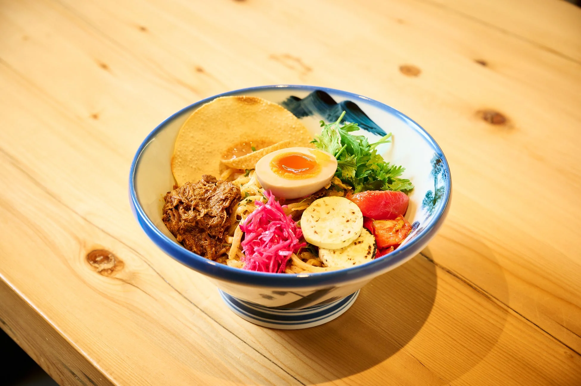まぜそばのクローズアップ