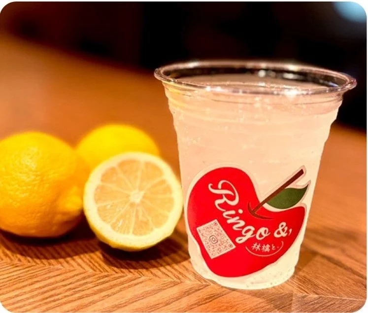 レモン、ドリンク、炭酸飲料、リフレッシュ、フルーツ、飲み物、爽やか、柑橘系、Ringo&,リンゴ