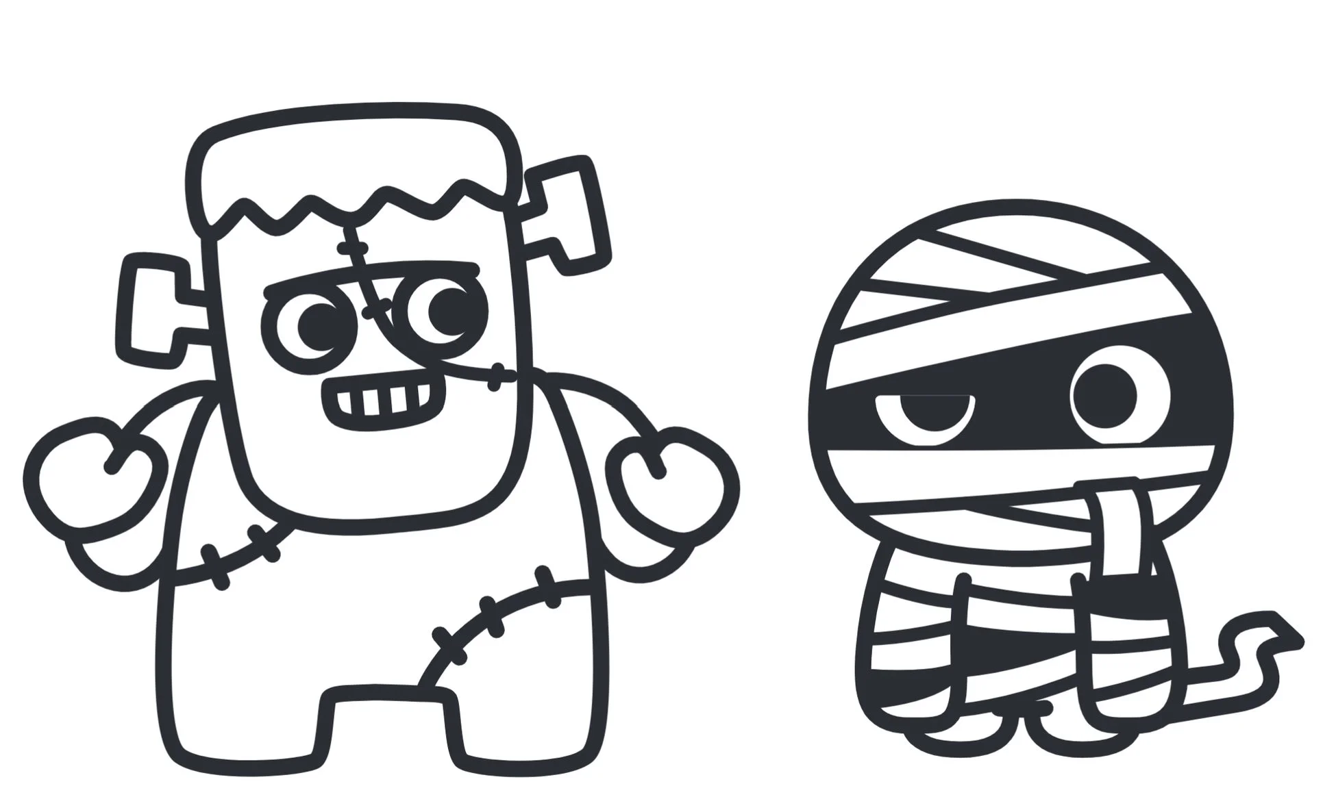 ハロウィンキャラクターのイラスト
