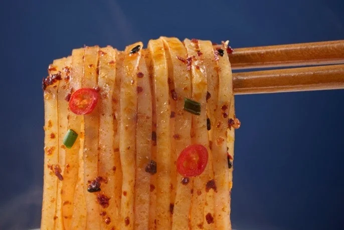 麻辣味の麺